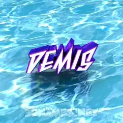 demis in Water style - 3D name wallpaper