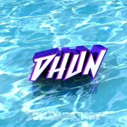dhun in Water style - 3D name wallpaper