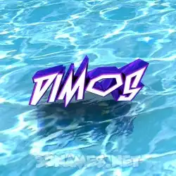 dimos in Water style - 3D name wallpaper