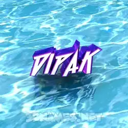 dipak in Water style - 3D name wallpaper