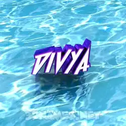 divya in Water style - 3D name wallpaper