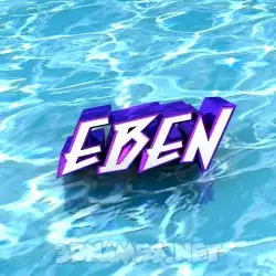eben in Water style - 3D name wallpaper