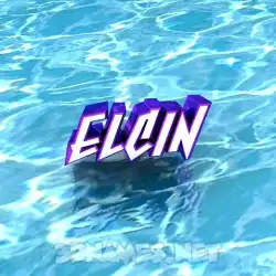 elcin in Water style - 3D name wallpaper
