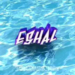 eshal in Water style - 3D name wallpaper