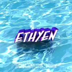 ethyen in Water style - 3D name wallpaper