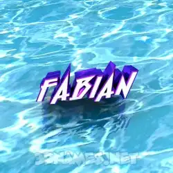 fabian in Water style - 3D name wallpaper
