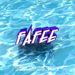 fafee in Water style - 3D name wallpaper