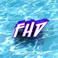 fhd in Water style - 3D name wallpaper