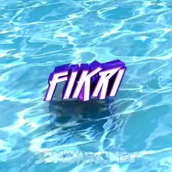 fikri in Water style - 3D name wallpaper