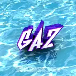 gaz in Water style - 3D name wallpaper