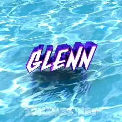 glenn in Water style - 3D name wallpaper