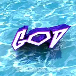god in Water style - 3D name wallpaper