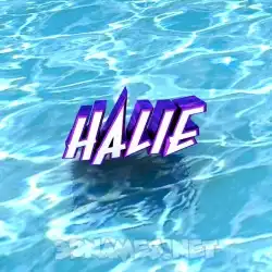 halie in Water style - 3D name wallpaper