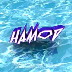 hamod in Water style - 3D name wallpaper