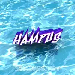 hampus in Water style - 3D name wallpaper