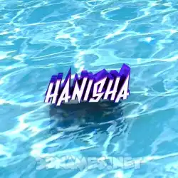 hanisha in Water style - 3D name wallpaper