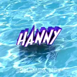 hanny in Water style - 3D name wallpaper