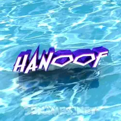hanoof in Water style - 3D name wallpaper
