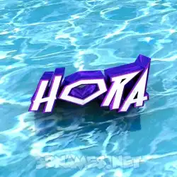hora in Water style - 3D name wallpaper