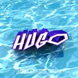 hugo in Water style - 3D name wallpaper