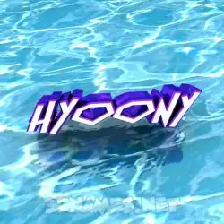 hyoony in Water style - 3D name wallpaper