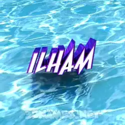 ilham in Water style - 3D name wallpaper