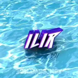 ilir in Water style - 3D name wallpaper
