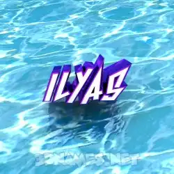 ilyas in Water style - 3D name wallpaper