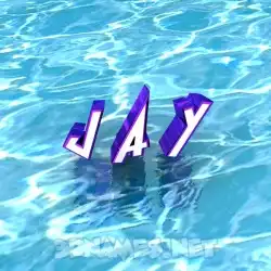 j a y in Water style - 3D name wallpaper