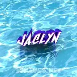 jaclyn in Water style - 3D name wallpaper