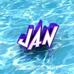 jan in Water style - 3D name wallpaper