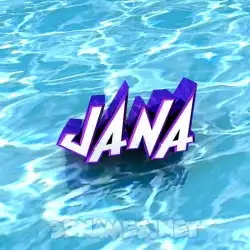 jana in Water style - 3D name wallpaper