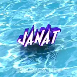 janat in Water style - 3D name wallpaper