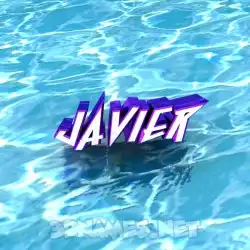 javier in Water style - 3D name wallpaper