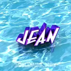 jean in Water style - 3D name wallpaper