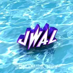 jwal in Water style - 3D name wallpaper