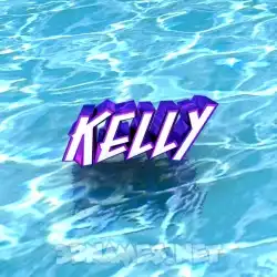 kelly in Water style - 3D name wallpaper