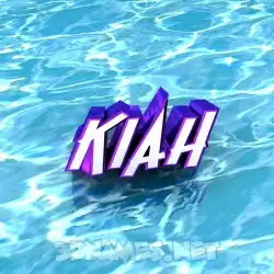 kiah in Water style - 3D name wallpaper