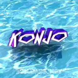 konjo in Water style - 3D name wallpaper