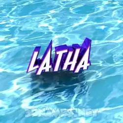 latha in Water style - 3D name wallpaper