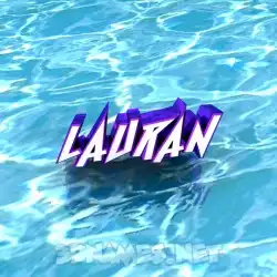lauran in Water style - 3D name wallpaper