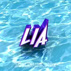lia in Water style - 3D name wallpaper