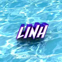 linh in Water style - 3D name wallpaper