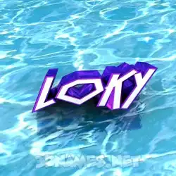 loky in Water style - 3D name wallpaper