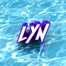 lyn in Water style - 3D name wallpaper