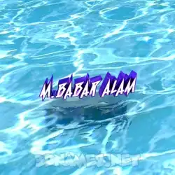 m.babar alam in Water style - 3D name wallpaper
