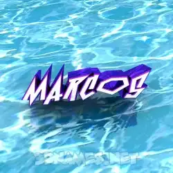 marcos in Water style - 3D name wallpaper