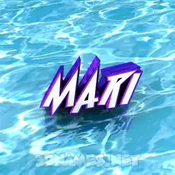 mari in Water style - 3D name wallpaper