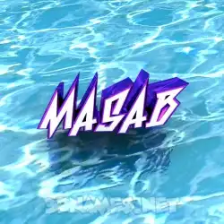 masab in Water style - 3D name wallpaper