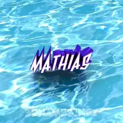 mathias in Water style - 3D name wallpaper